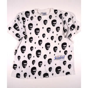 Vintage 90s Seinfeld Kramer T Shirt Men’s XL All Over Print Stanley Desantis